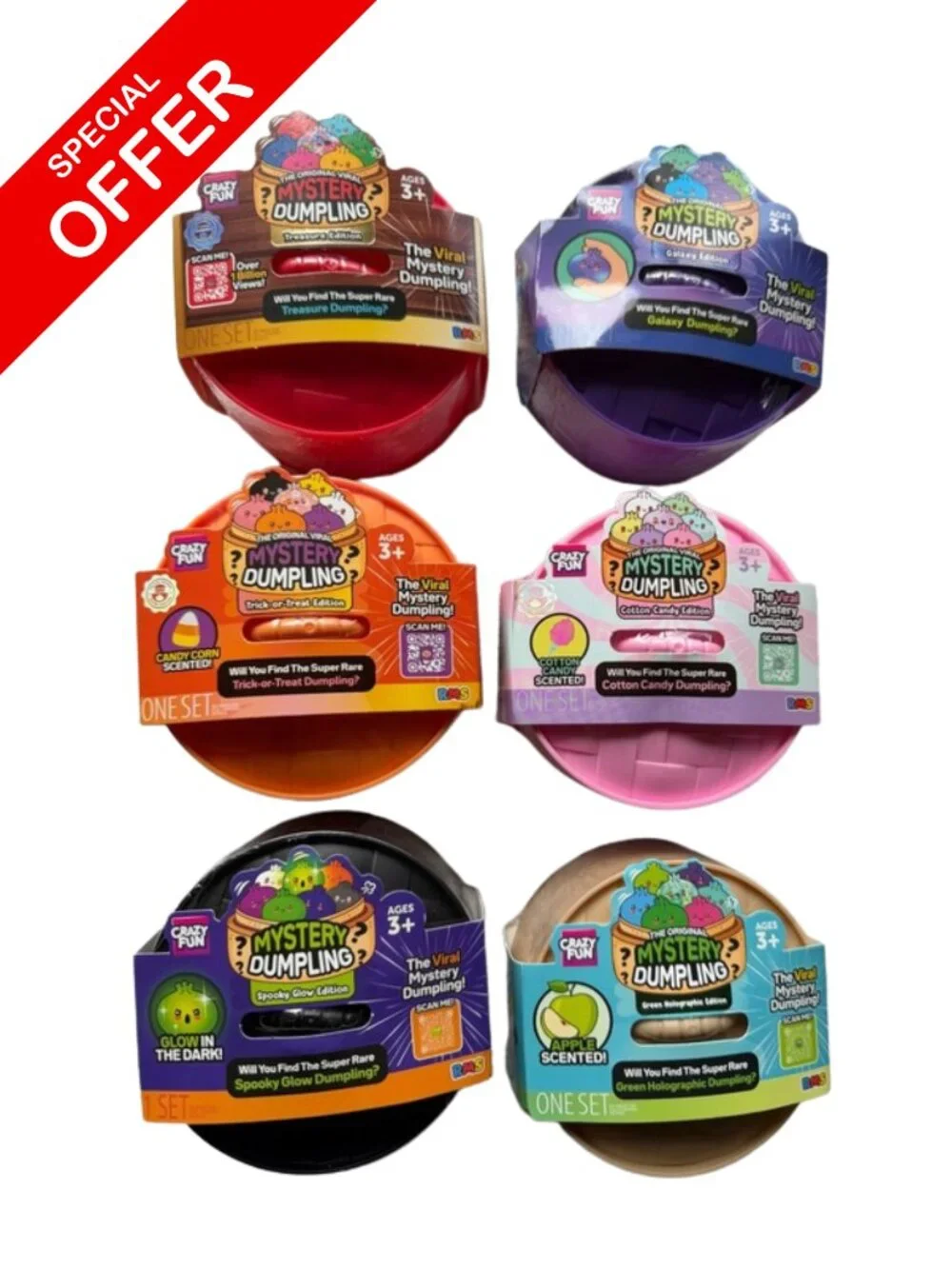 🎉🥟 SPECIAL OFFER – LOT OF 6 RMS Crazy Fun Mystery Dumplings! ✨💖